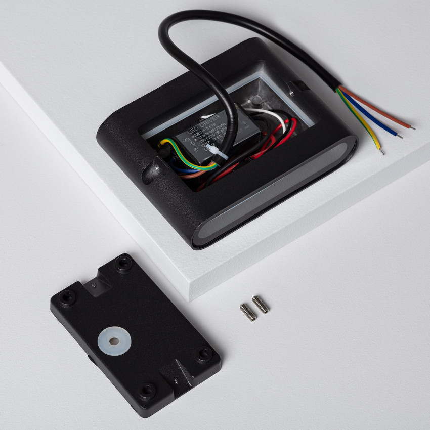 Aplique LED Luming Cuadrado 6W Negro
