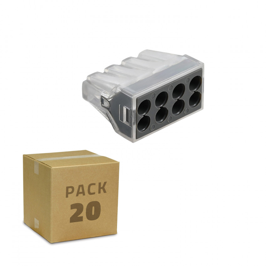 Pack  van 10 st snelkoppelingen 8 Terminals 0.75-2.5 mm²