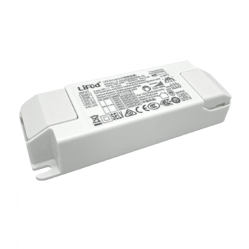 LIFUD Driver Dimbaar 0-10V 220-240V No Flicker Uitgang 9-42V 550-1050mA 40W LF-AAA040B1050-42 