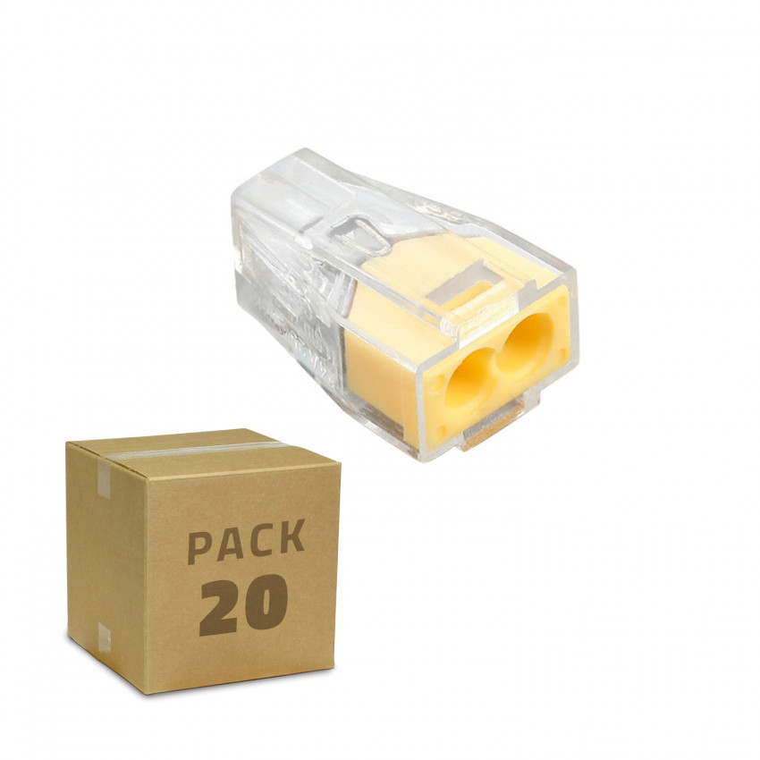 Pack van 25 Snelkoppelingen 2 Terminals 0,75-2,5 mm²