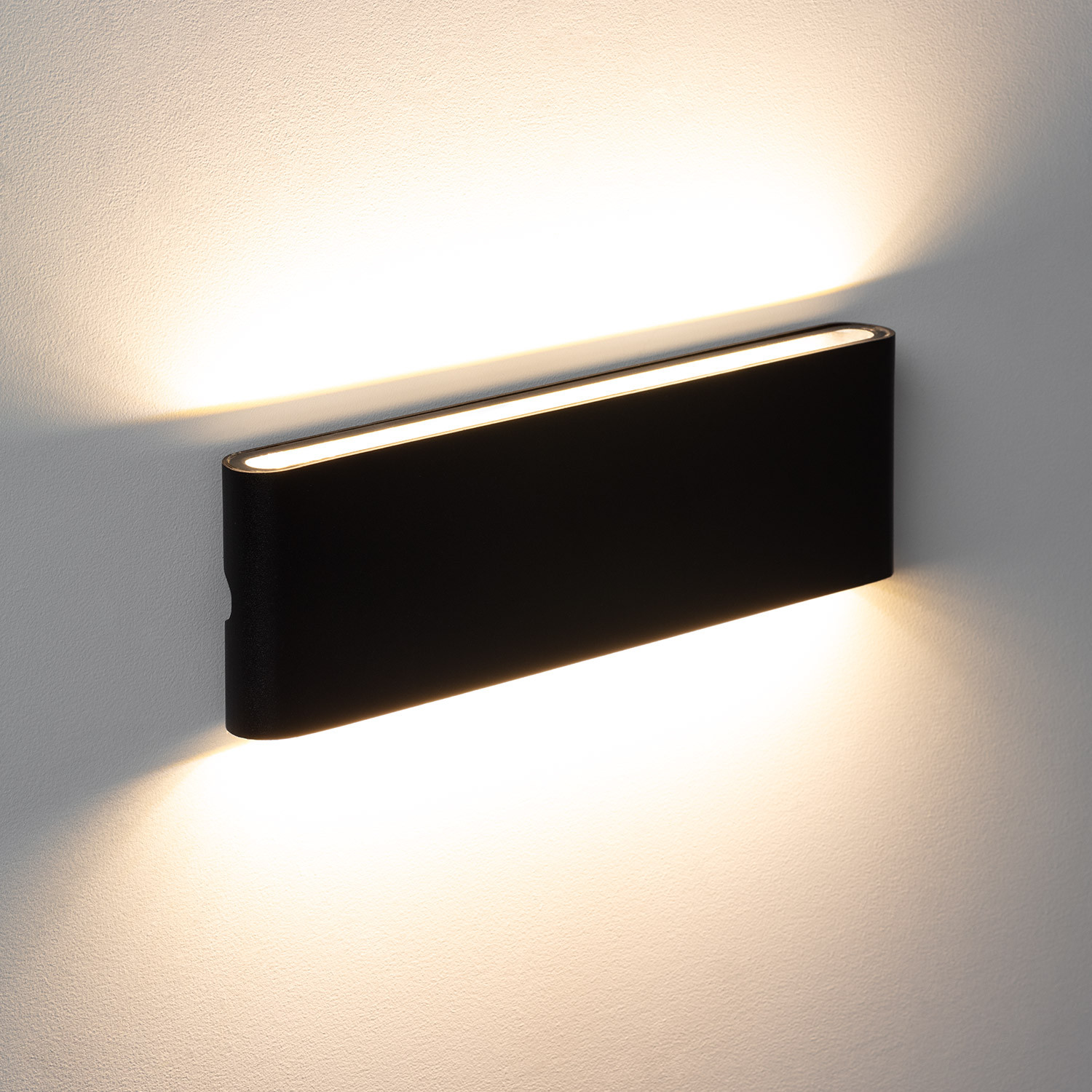 scherp naaien Ounce Wandlamp Zwart Rechthoekig Aluminium LED 20W Outdoor Dubbelzijdige  Verlichting Luming - Ledkia
