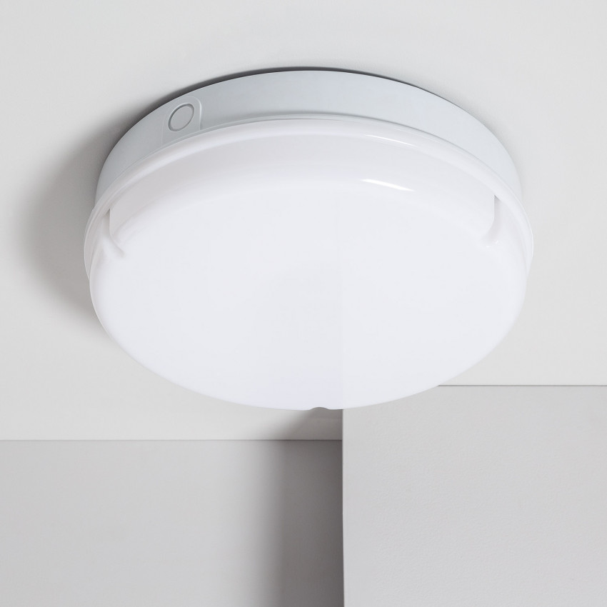 Plafondlamp LED 24W Rond Outdoor Ø285 mm IP65 met niet Permanent Noodverlichting Hublot Wit