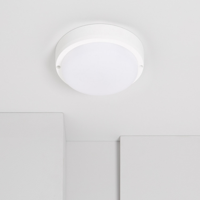 Plafondlamp LED 15W Rond Outdoor  Ø140 mm IP65 Hublot White