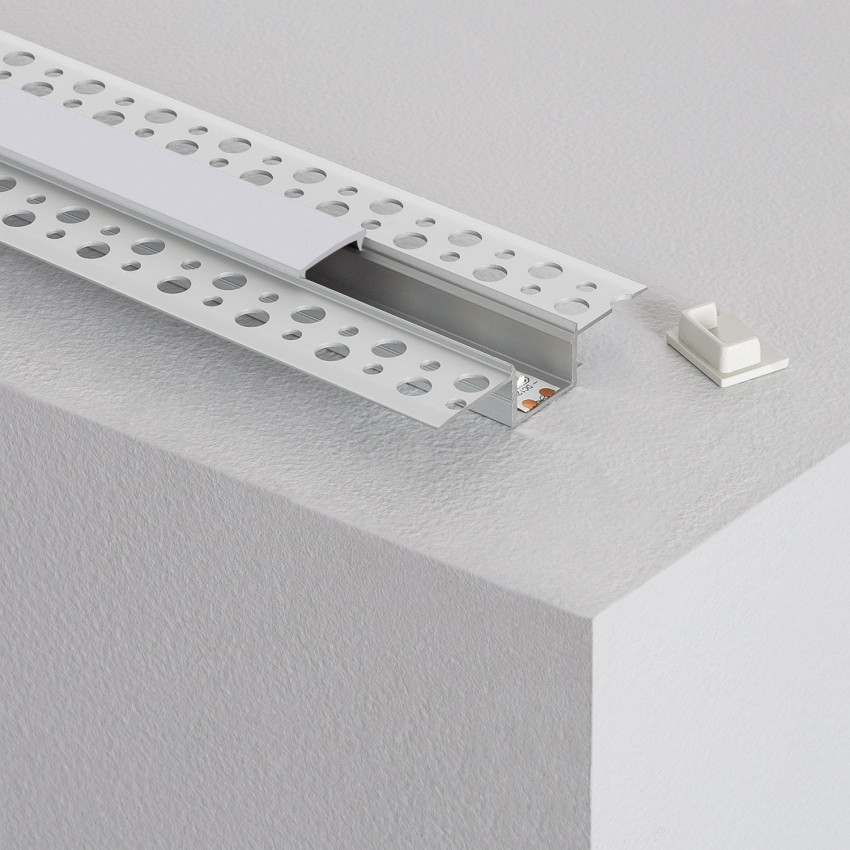 Aluminium inbouw Profiel voor Gips / gipsplaat voor LED Strip tot 15 mm