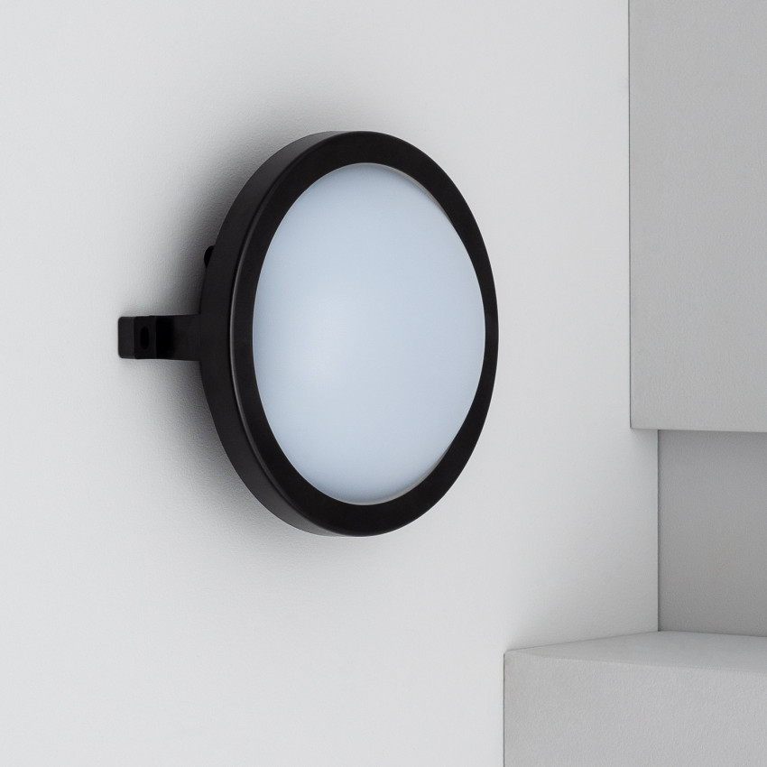 Plafondlamp LED 12W Rond Outdoor Ø170 mm New Hublot Zwart ip54