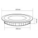 Placa LED 18W CCT Seleccionable con Mando Circular SuperSlim Regulable Corte Ø 205 mm