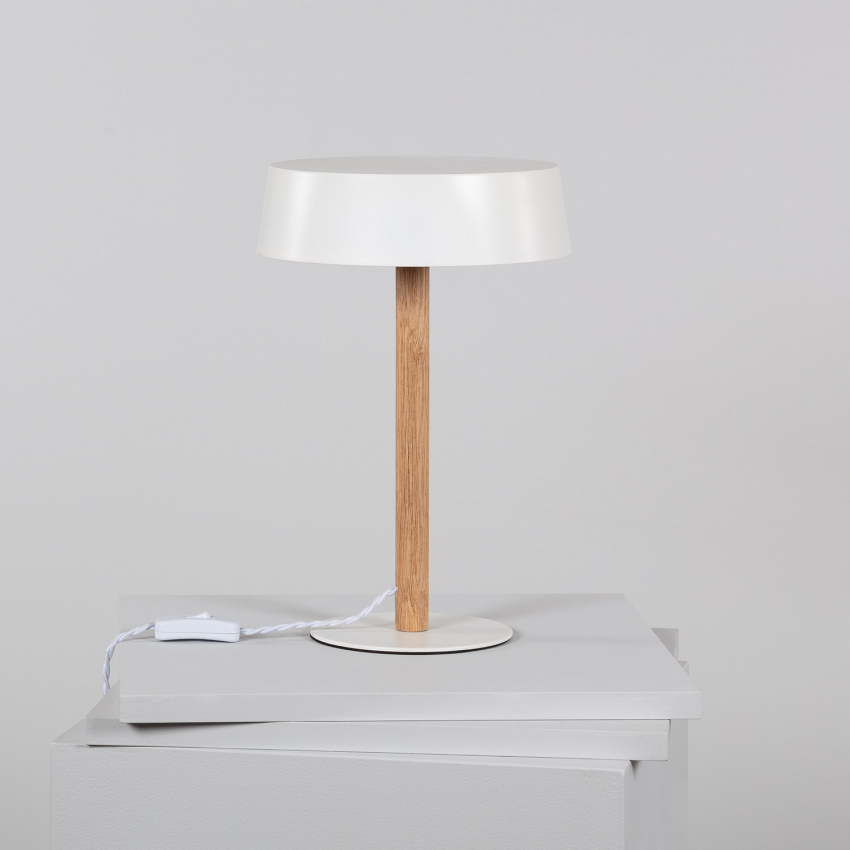 Tafellamp Woodbury metaal en hout