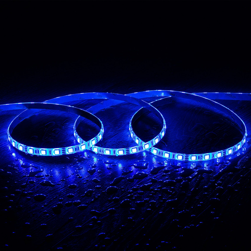 Kit Tira LED RGB 24V DC IP65 60LED/m 5m con Controlador Smart WiFi y Fuente Alimentación