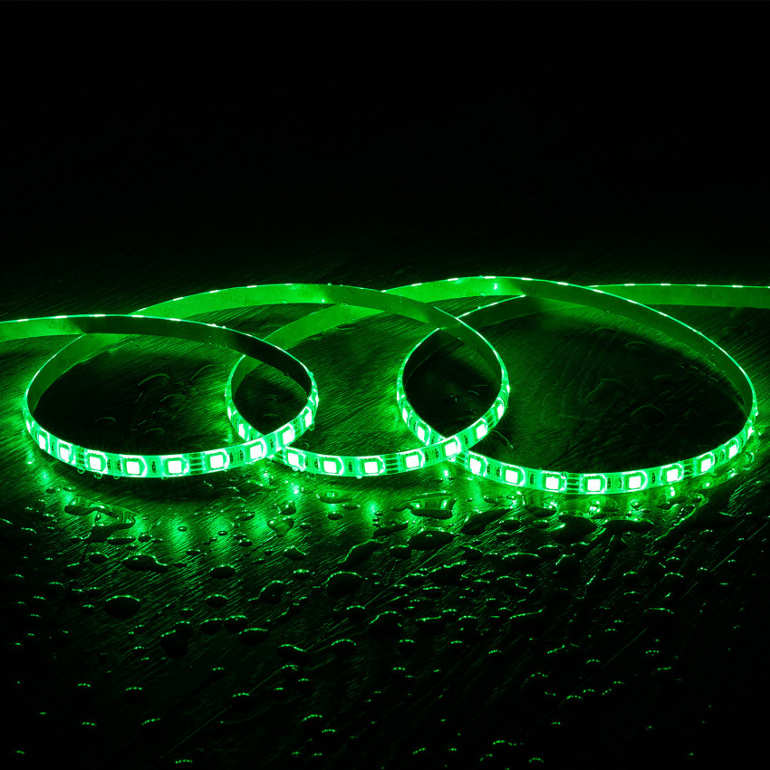 Kit Tira LED RGB 24V DC IP65 60LED/m 5m con Controlador Smart WiFi y Fuente Alimentación
