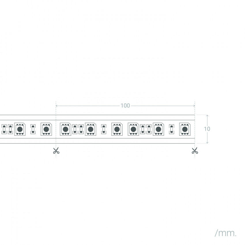 Kit Tira LED RGB 24V DC IP65 60LED/m 5m con Controlador Smart WiFi y Fuente Alimentación