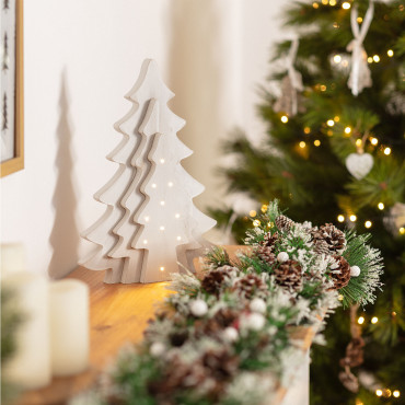 Kerstboom LED Hout Kolm op Batterijen ILUZZIA