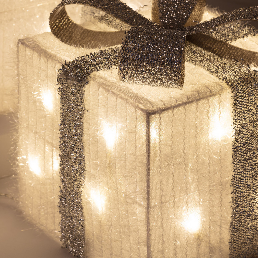 Set 3 Cajas Regalo de Navidad LED Ribbon