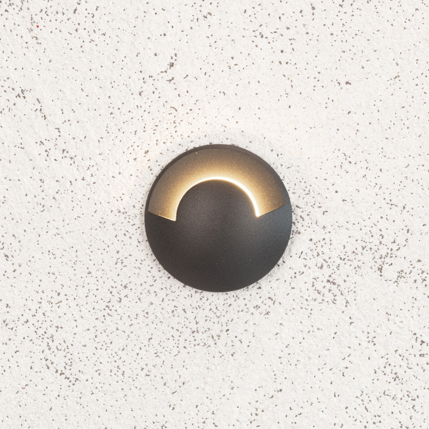 Foco Empotrable Suelo LED Loto Negro 1W
