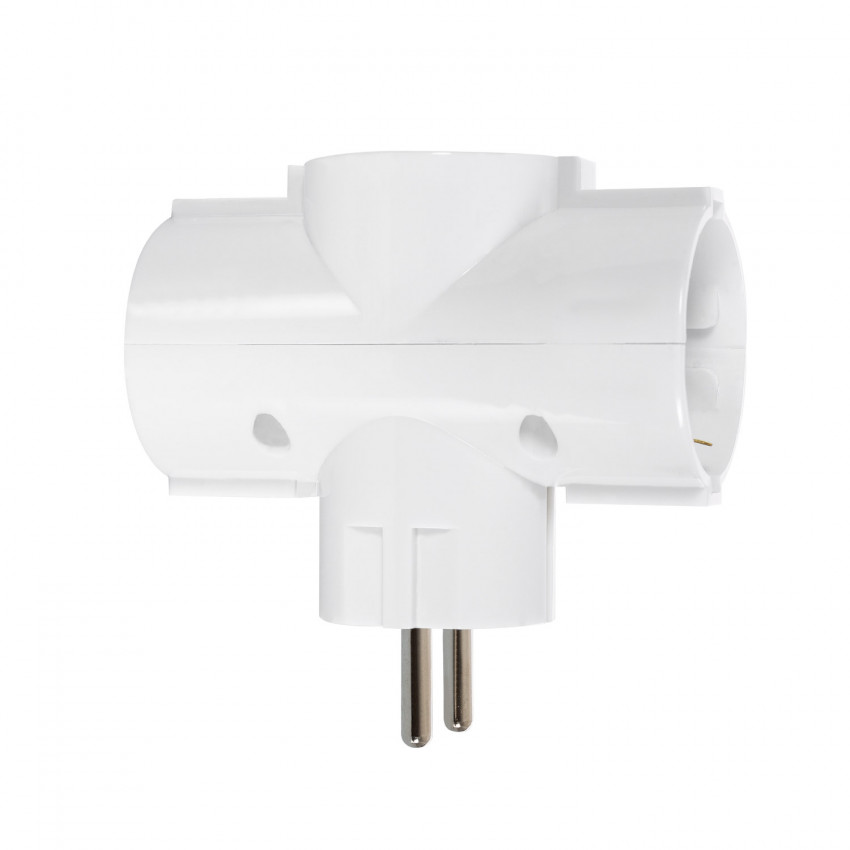 Stekker met 3 Stopcontacten Type F Schuko Cruz Ledkia