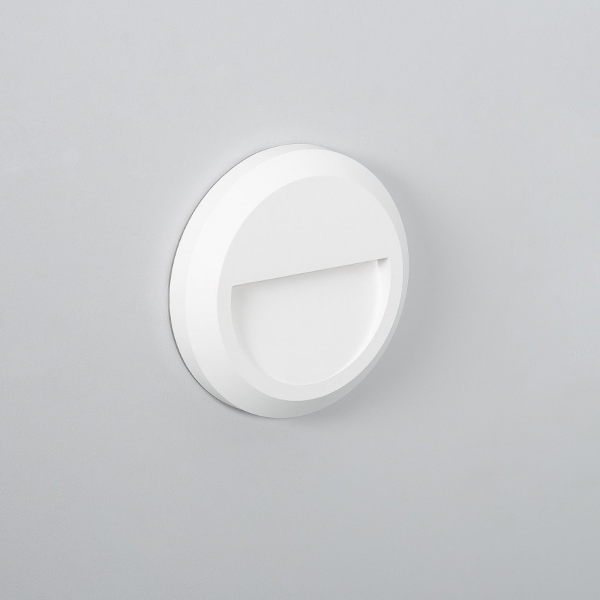 Wandlamp Outdoor LED 1W Opbouw Rond Wit Edulis