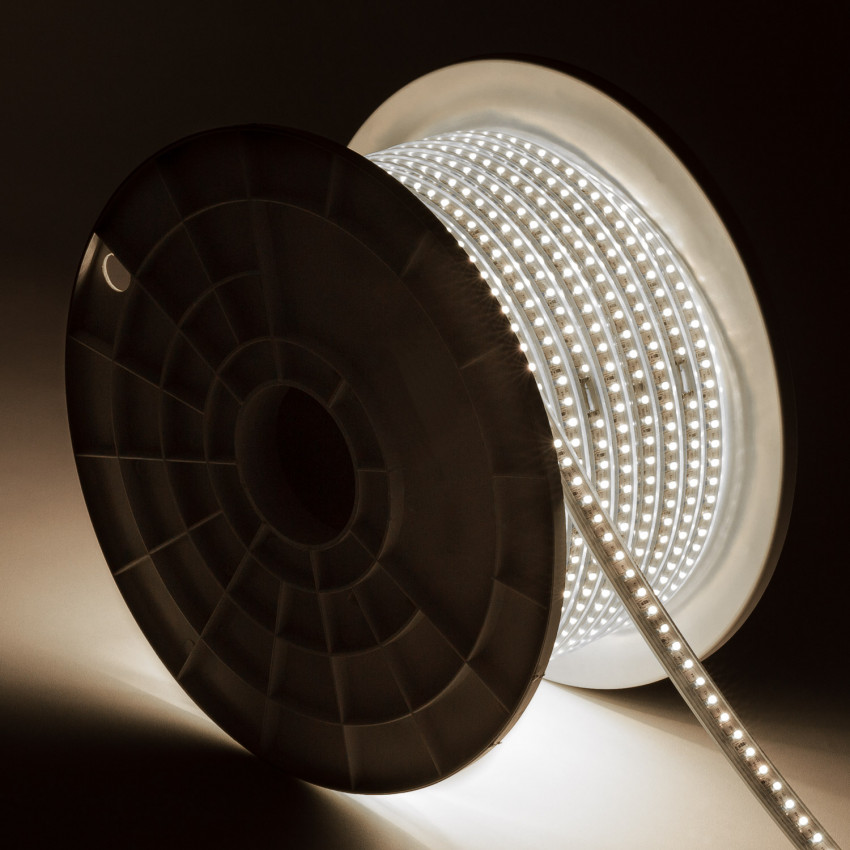 LED Strip Rol CCT 220V AC 220 LED/m IP67 15mm breed Elke 100 cm te knippen