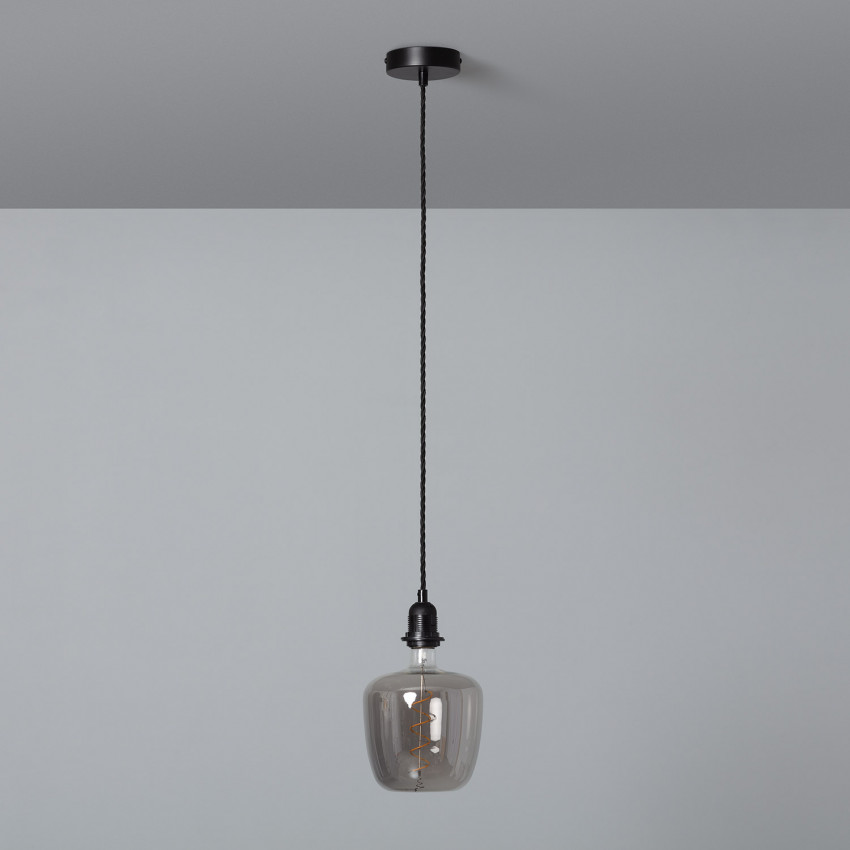  Textiel Kabel Gevlochten voor Hanglamp met Fitting Zwart