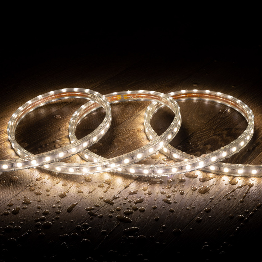 LED Strip Dimbaar 220V AC 60 LED/m Neutraal Wit IP 65 op Maat In te korten om de 100cm en 14 mm Breed