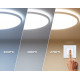 Placa LED 18W CCT Seleccionable con Mando Circular SuperSlim Regulable Corte Ø 205 mm