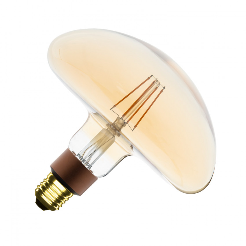 LED lamp E27 Filament Gold Classic Philips paddenstoel G202 5W
