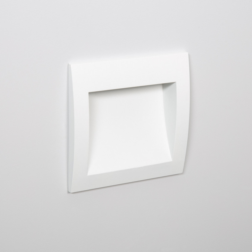 Wandlamp Outdoor LED 4W Inbouw Vierkant Wit Natt