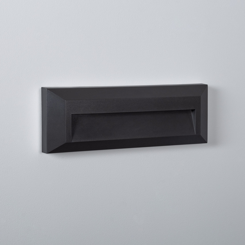 Wandlamp Outdoor LED 2W Opbouw rechthoekig Zwart Élide 