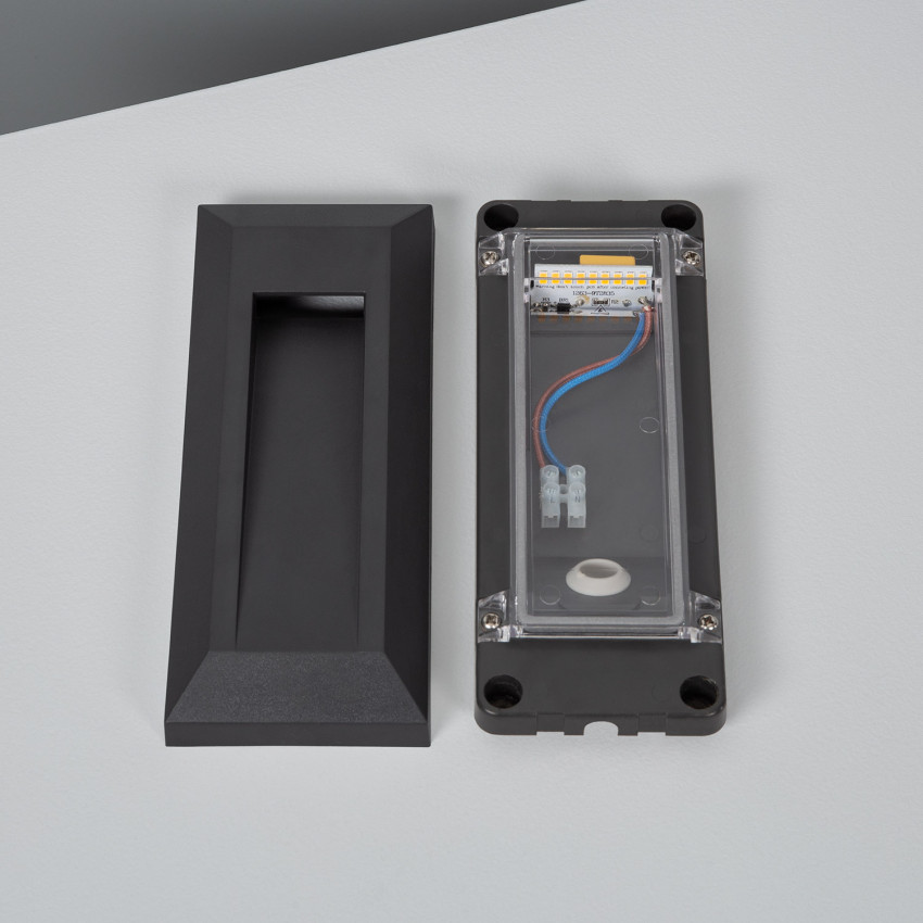 Aplique de Pared LED Gisli IP65 1W Negro