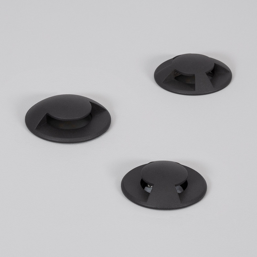 Foco Empotrable Suelo LED Loto Negro 1W