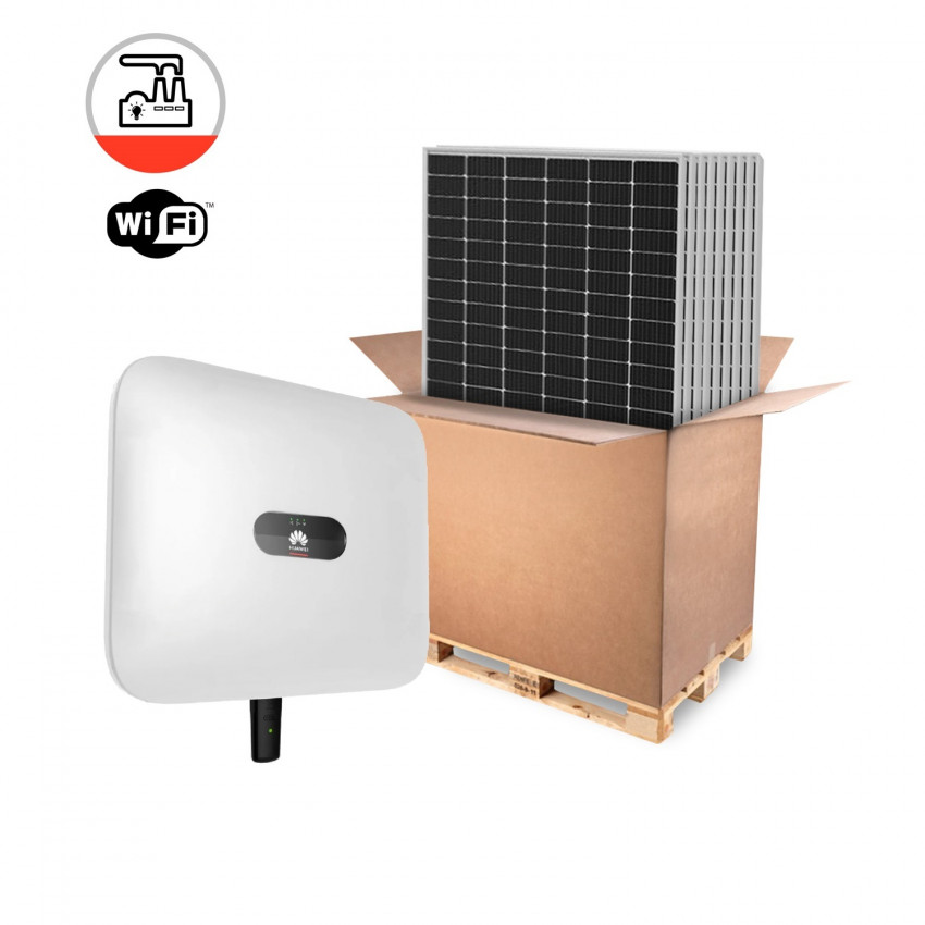 Kit Zonnenenergie HUAWEI Industrie Hybride  Ondersteunt LG Accu Drie-fase 8-10 kW