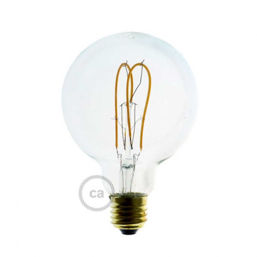 LED Lamp Filament  E27 5W 280lm G95  Curved Double Loop 