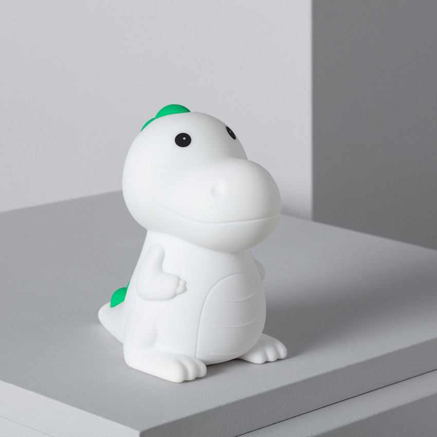 Kindernachtlampje LED Dinosaurus RGB Silicone met batterij 