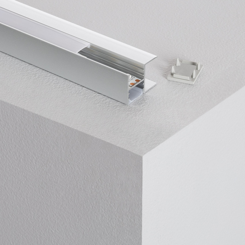 Aluminium Profiel voor Schappen met Doorlopende Cover voor LED Strip tot 12 mm