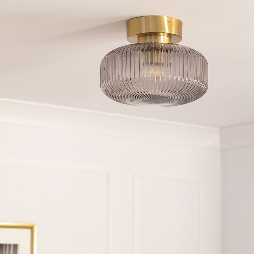 Plafondlamp Windsor Metaal en Glas