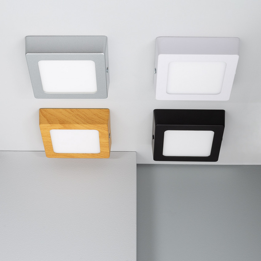 Plafón de Techo LED 6W Cuadrado Slim CCT 110x110 mm Factory