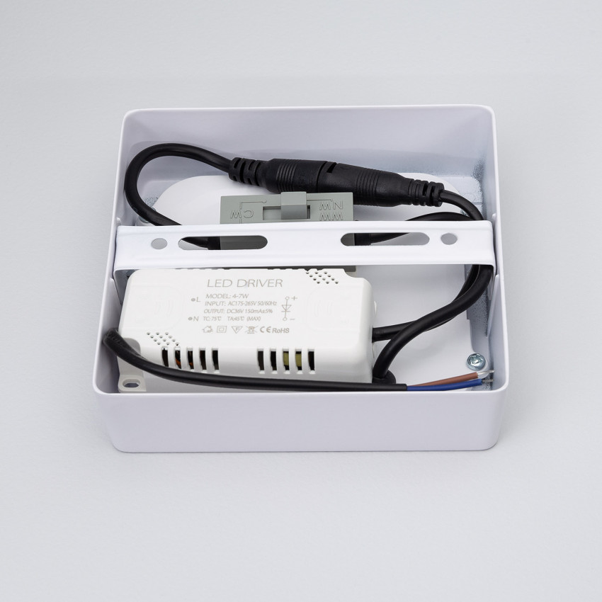 Plafón de Techo LED 6W Cuadrado Slim CCT 110x110 mm Factory