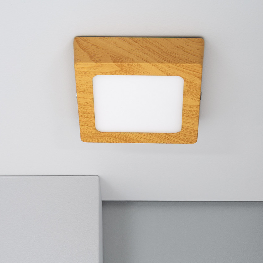 Plafón de Techo LED 6W Cuadrado Slim CCT 110x110 mm Factory