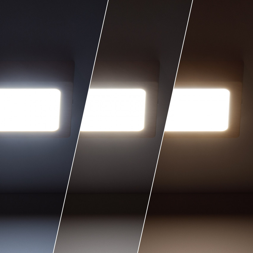 Plafón de Techo LED 6W Cuadrado Slim CCT 110x110 mm Factory