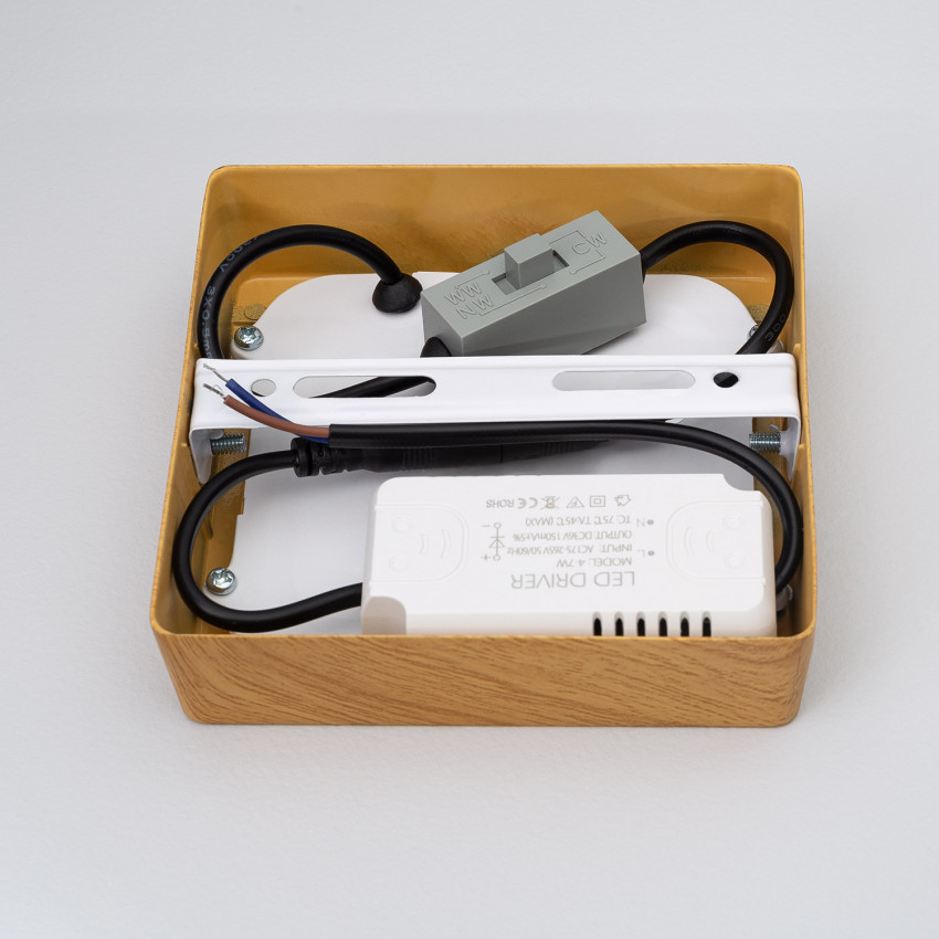 Plafón de Techo LED 6W Cuadrado Slim CCT 110x110 mm Factory