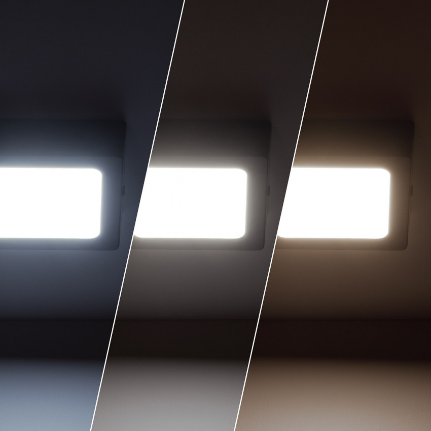 Plafón de Techo LED 6W Cuadrado Slim CCT 110x110 mm Factory