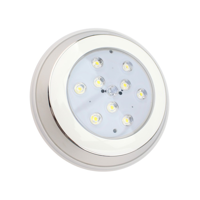 Zwembadlamp Opbouw 9W LED RVS 12V AC/DC 9W IP68