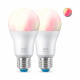 Pack 2 Bombillas LED Smart WiFi + Bluetooth E27 A60 RGBCCT Regulable WIZ 8W