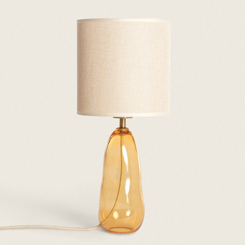 Tafellamp van Stof en Glas Nally