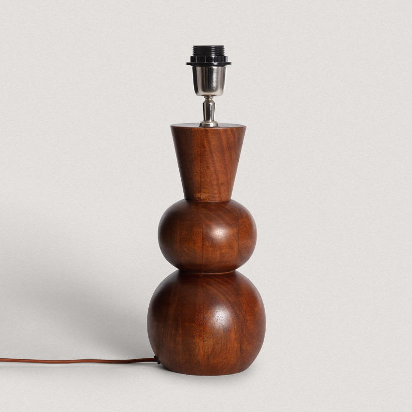 Tafellamp Voet van Hout Vinda ILUZZIA
