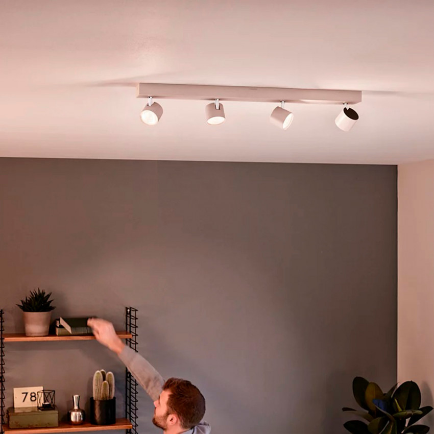 Lámpara de Techo LED  WarmGlow con Cuatro Focos 4x4.5W PHILIPS Star