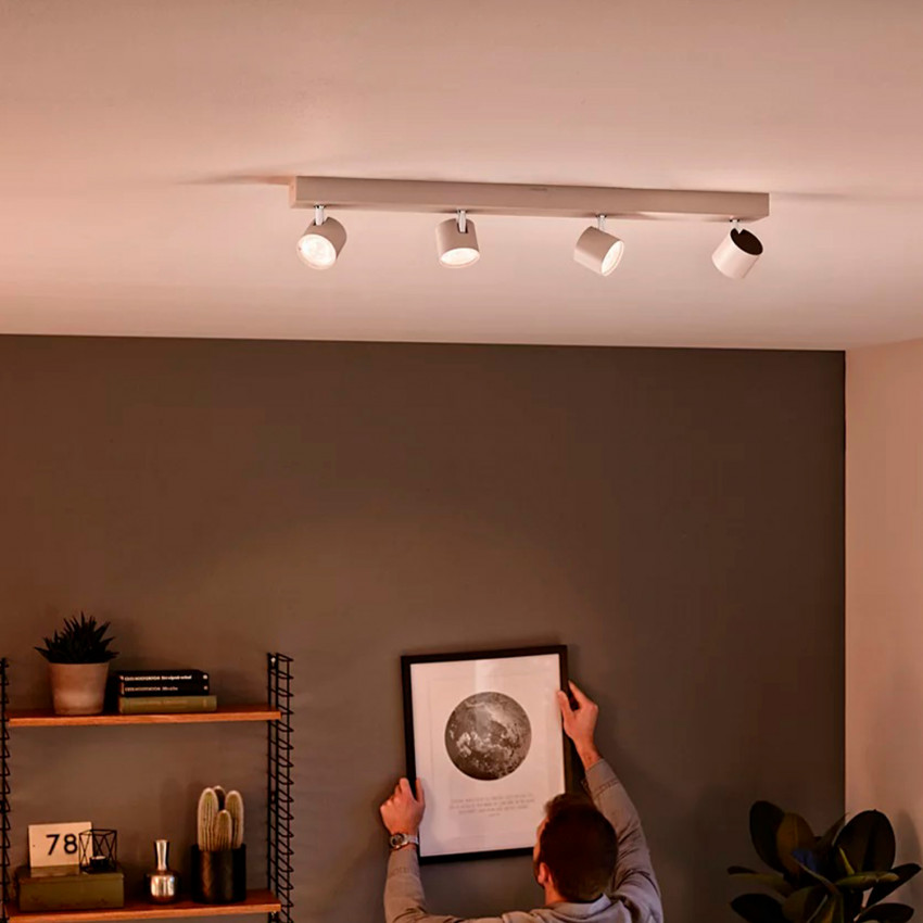 Lámpara de Techo LED  WarmGlow con Cuatro Focos 4x4.5W PHILIPS Star