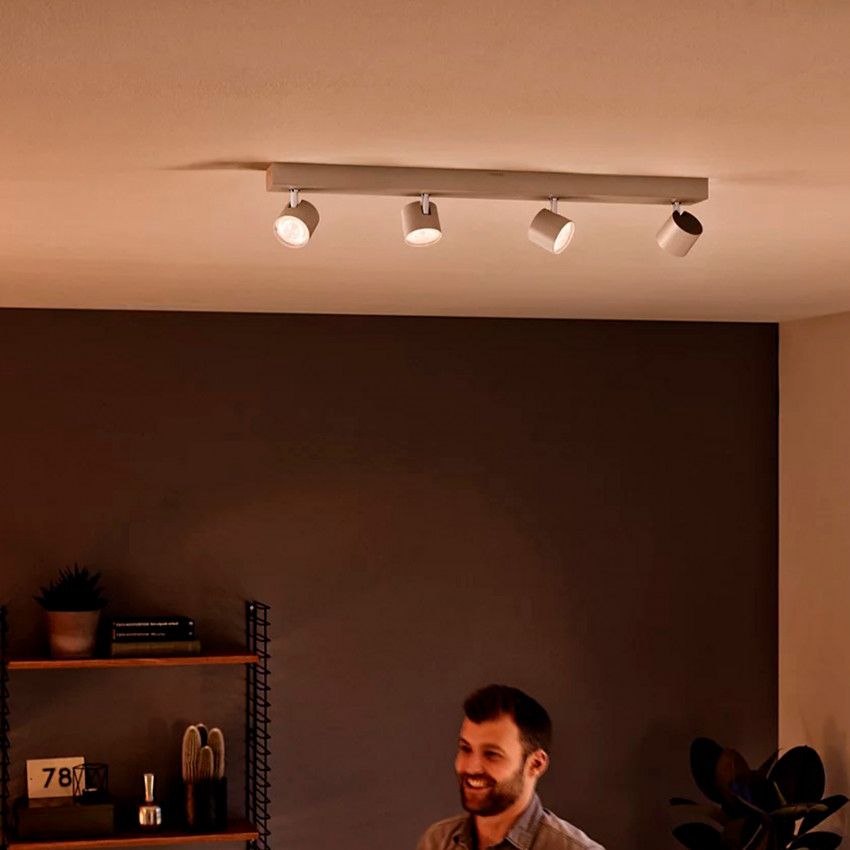 Lámpara de Techo LED  WarmGlow con Cuatro Focos 4x4.5W PHILIPS Star