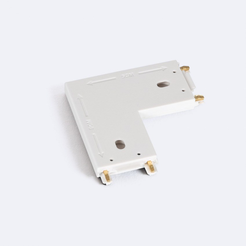 Conector Tipo L para Carril Magnético Monofásico 25mm Super Slim 48V