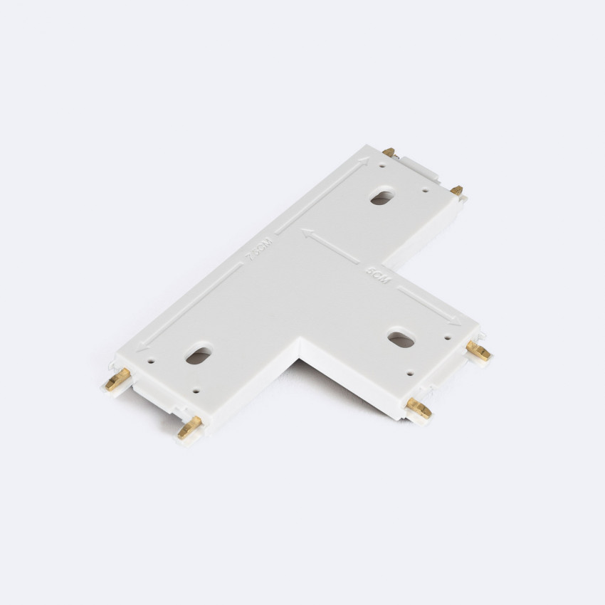 Conector Tipo T para Carril Magnético Monofásico 25mm Super Slim 48V