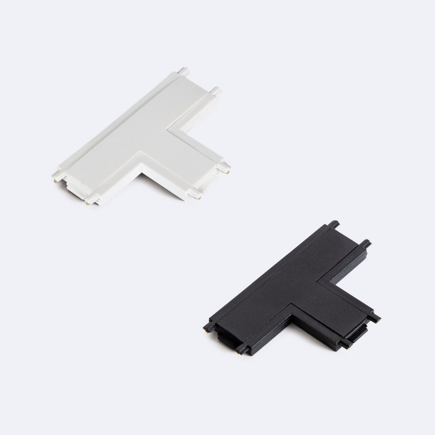 Conector Tipo T para Carril Magnético Monofásico 25mm Super Slim 48V
