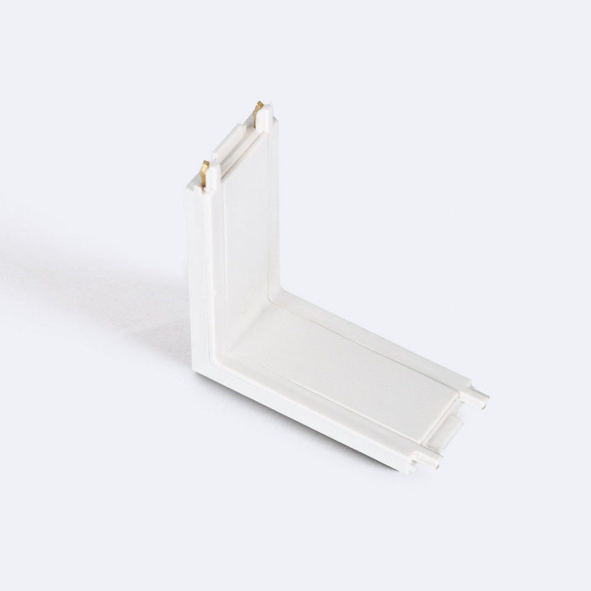 Conector Tipo L Vertical para Carril Magnético Monofásico 25mm Super Slim 48V